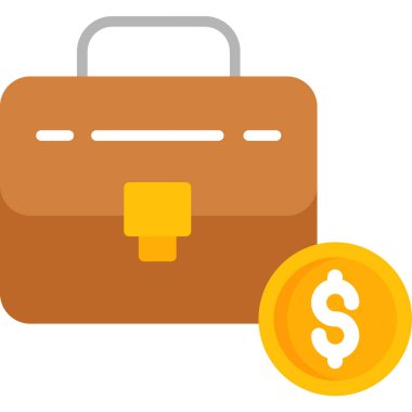 evrak çantası düz vektör simgesi