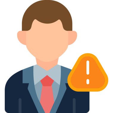 iş yönetimi düz simgeleri, adam & yönetici