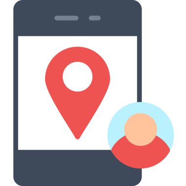 gps konum simgesi düz biçimli