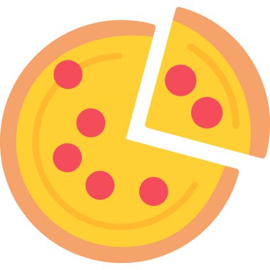 pizza. Web simgesi basit illüstrasyon
