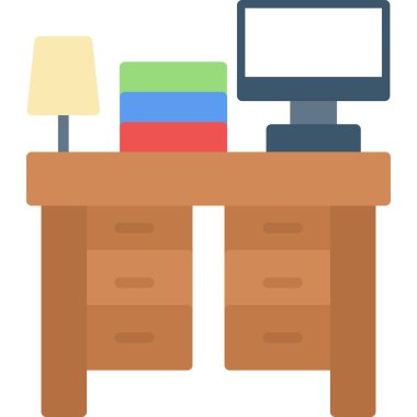 ofis masası vektör simgesi