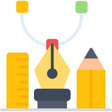 eğitim kalem simgesi düz biçimli