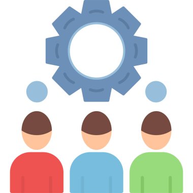 İş adamları takım simgesi - özet biçimi