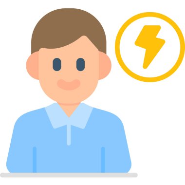 iş düz ikon vektör illüstrasyonu