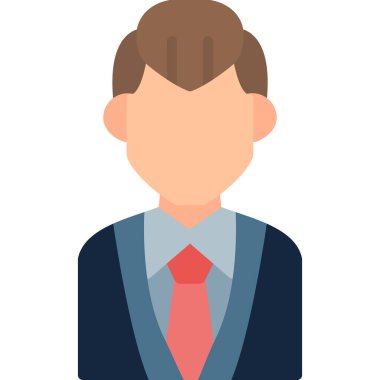 İş adamı avatar karakter vektör çizimi tasarımı