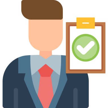 Pano, illüstrasyon, beyaz arkaplan üzerinde vektör ile iş adamı.