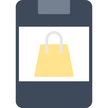 Alışveriş. Web simgesi basit illüstrasyon