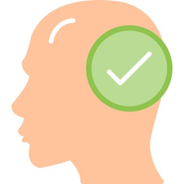 Beyin. Web simgesi basit illüstrasyon