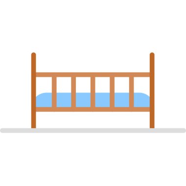 yatak vektörü düz renk simgesi