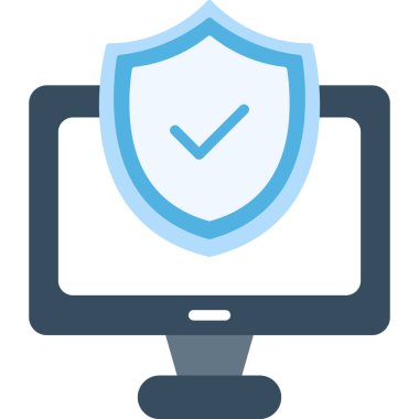 Güvenlik ikonu, vektör illüstrasyonu. düz tasarım biçimi