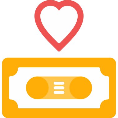 Aşk kartı vektör simgesi