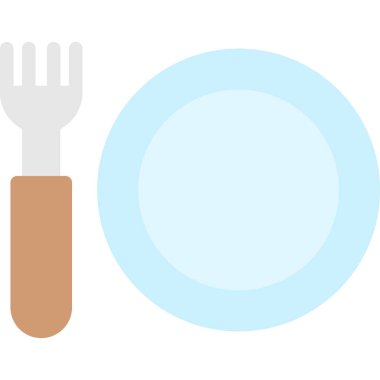 kaşık ve çatal simgesi, vektör çizim