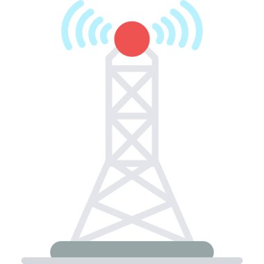 vector illustration of radio antenna icon