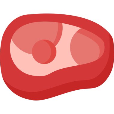 Biftek simgesi, vektör illüstrasyonu