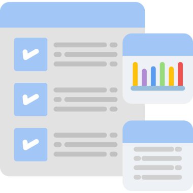 Kontrol listesi simgesi vektör illüstrasyonu