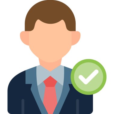 İş adamı ikonu, vektör illüstrasyonu. dizayn