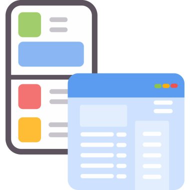Web tasarım simgesi, vektör illüstrasyonu
