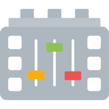 Düz stil müzik simgesi