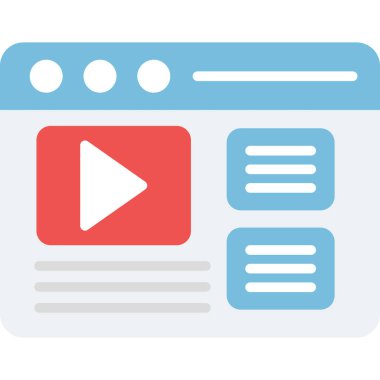 Video oynatıcı. Web simgesi