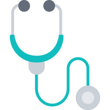 stetoskop düz vektör simgesi