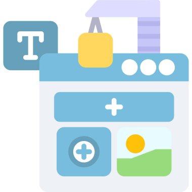 bina inşaat simgesi düz biçimli