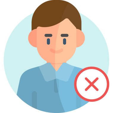 İş adamı düz simgesi, vektör illüstrasyonu