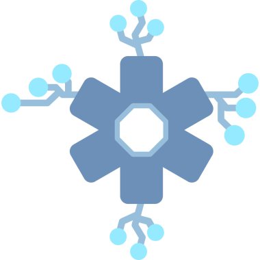 Kar Tanesi ikonu. Web için kar tanesi vektör simgelerinin basit gösterimi