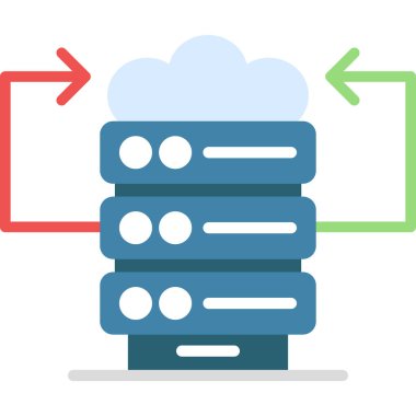 bulut depolama vektörü simgesi
