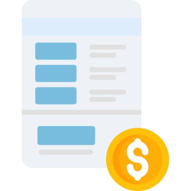 İş düz renkli vektör simgesi