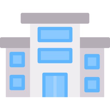 Bina inşaat simgesi düz biçimli