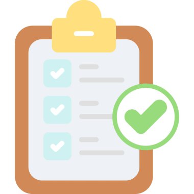 Kontrol listesi. Web simgesi basit illüstrasyon