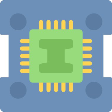 çip vektör illüstrasyonu, basit simge