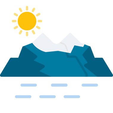 Dağlar simgesi, düz stil