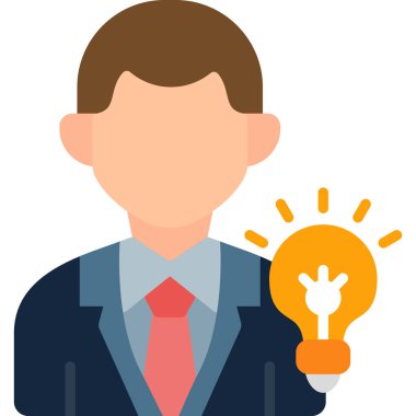 işletme fikri düz stil yaratıcı simgesi