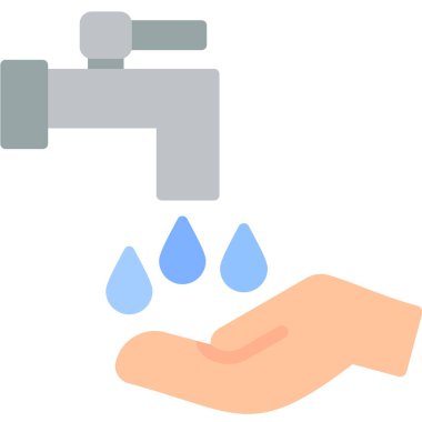 Musluk suyu simgesi düz stil