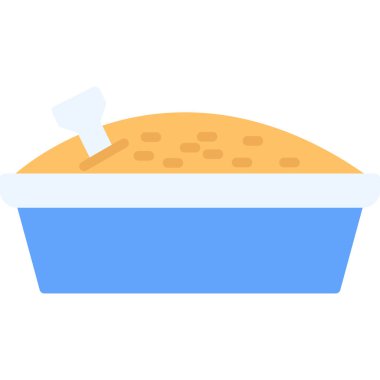 Fırın yemek ikonu düz stil