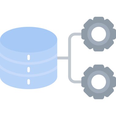 veri veritabanı sunucu simgesi düz biçimli