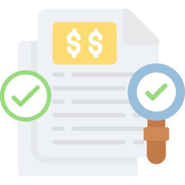 iş sözleşmesi düz simgesi, vektör illüstrasyonu