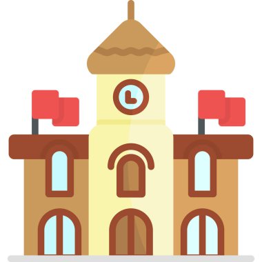 bina binası simgesi düz stil