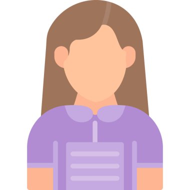 Kadın avatar vektör illüstrasyonu