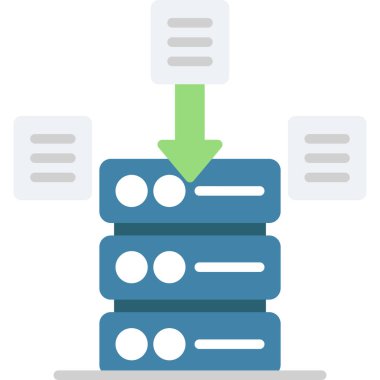 Sunucu Düz Vektör Simgesi