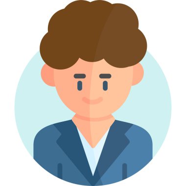 avatar erkek kişi simgesi düz stil