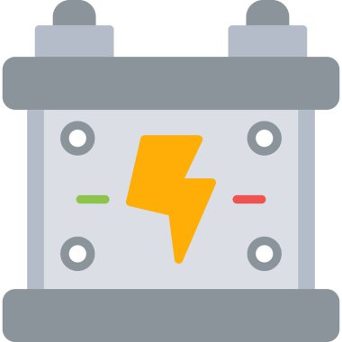 Düz biçimli elektrik enerji simgesi