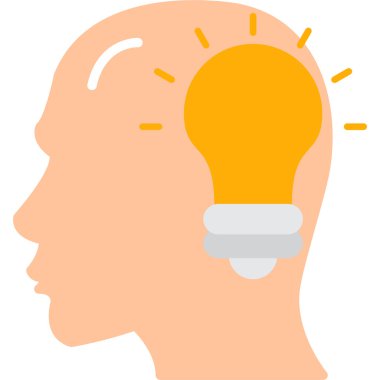 Yaratıcı bir fikir simge vektör çizim