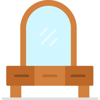 Mobilya ev içi simgesi Düz stil