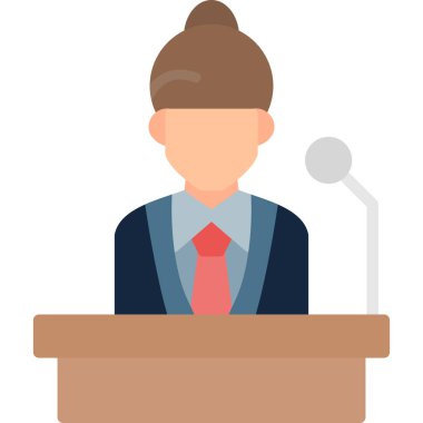 Tribün simgesi, vektör illüstrasyonu