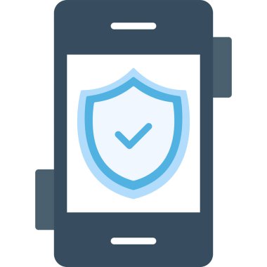 cep telefonu koruma simgesi düz biçimli