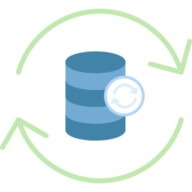 veritabanı. Web simgesi basit illüstrasyon