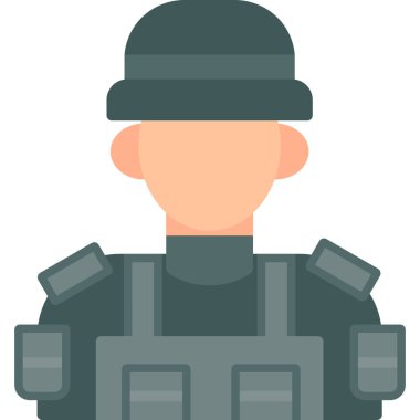 Ordu simgesi, düz stil tasarımı