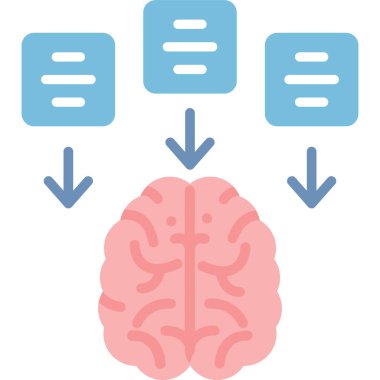 Okları olan beyin vektör çizim tasarımı